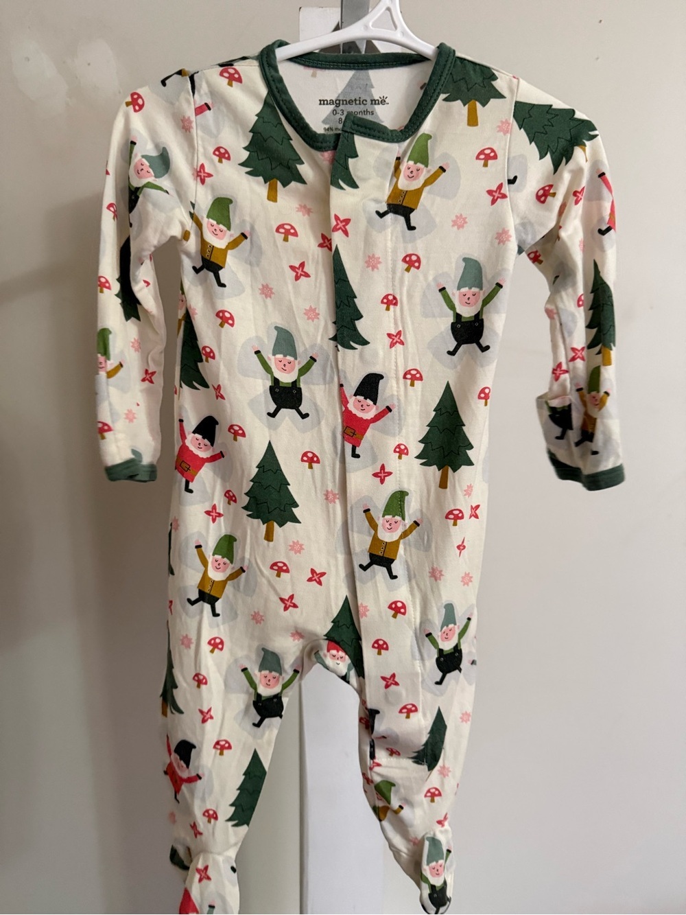 Magnetic Me Modal “Gnome for the Holidays” Footie Sleeper